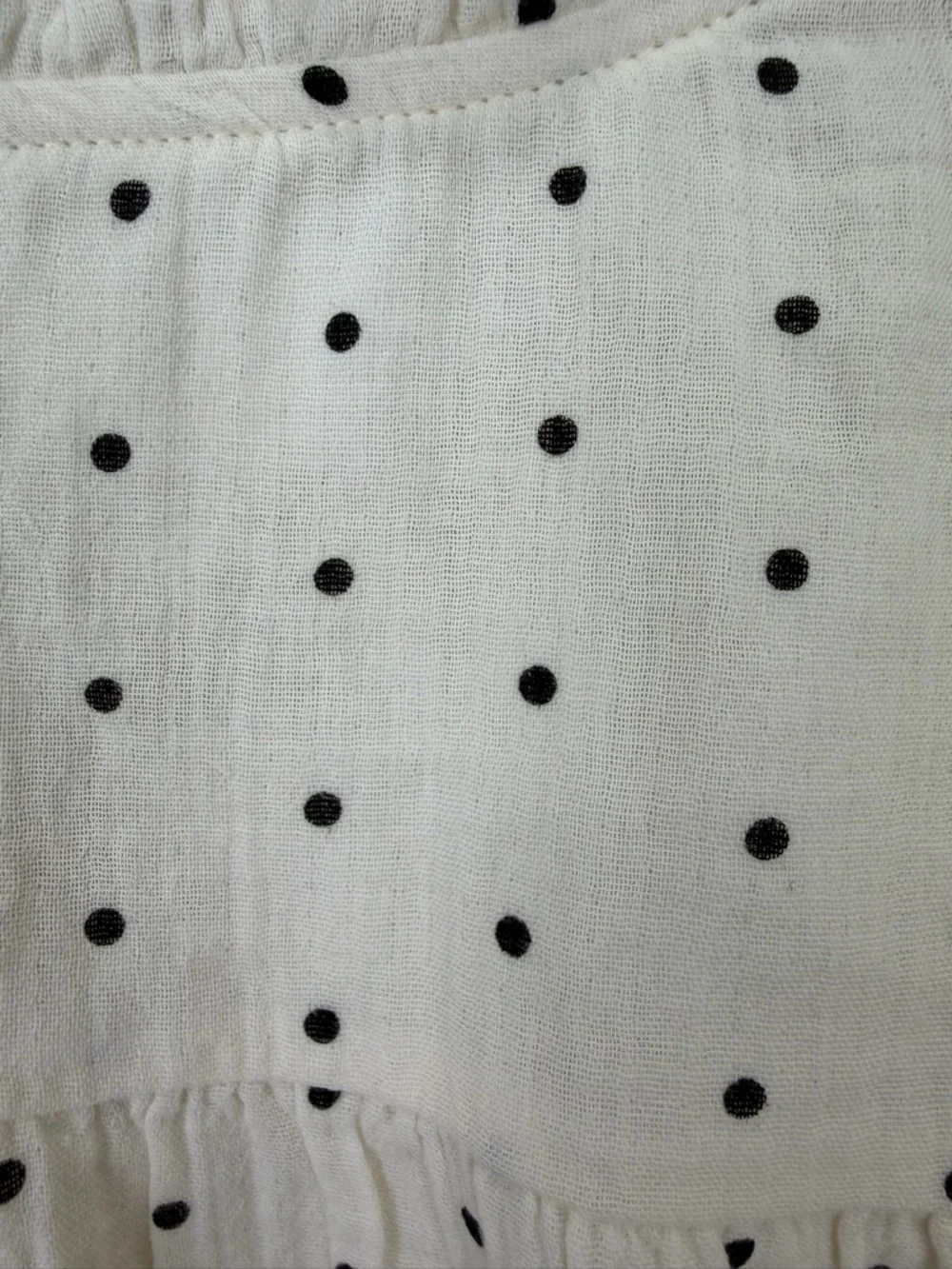 Gap Kids Cream Polka Dot Ruffle Long Sleeve Blouse Cotton Core XL 12